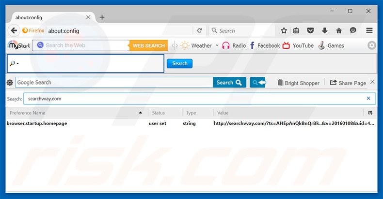 Eliminar searchvvay.com del motor de búsqueda por defecto de Mozilla Firefox