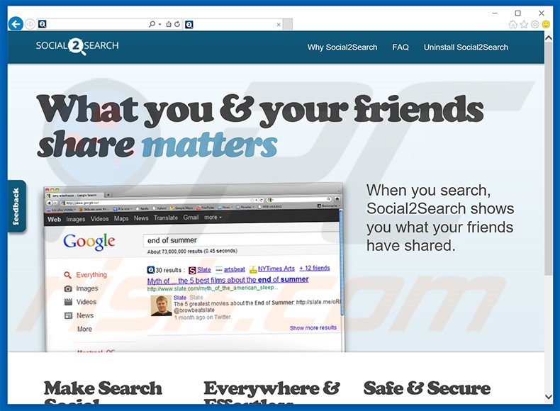 software publicitario de Social2Search