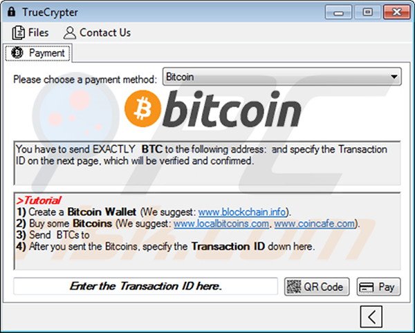 TrueCrypt decryptor accepting Bitcoins