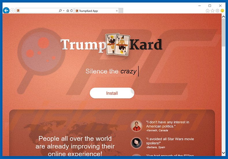 software publicitario de TrumpKard