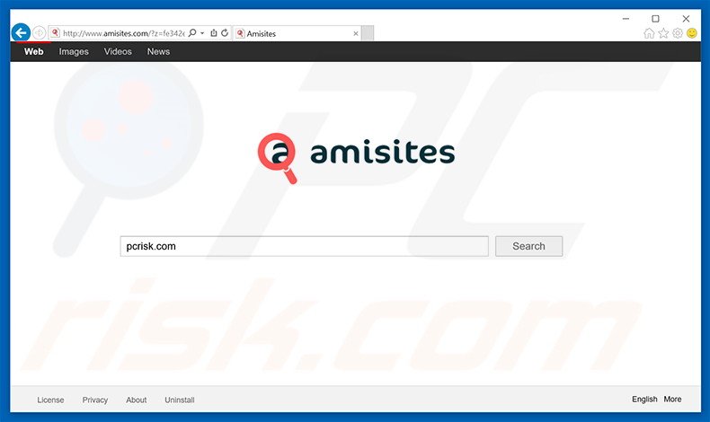 secuestrador de navegadores amisites.com