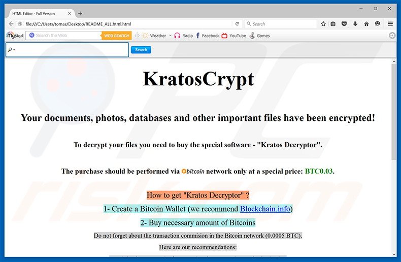 instrucciones desencriptación KratosCrypt