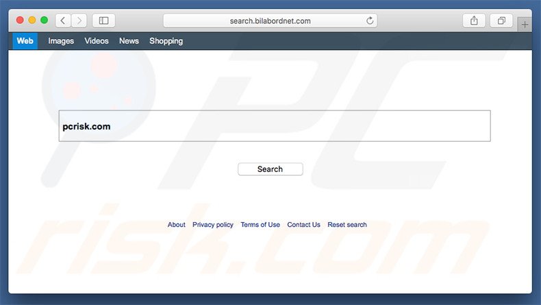 secuestrador de navegadores search.bilabordnet.com en un equipo de Mac