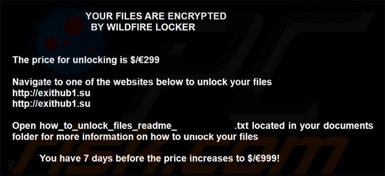 instrucciones desencriptación WildFire Locker