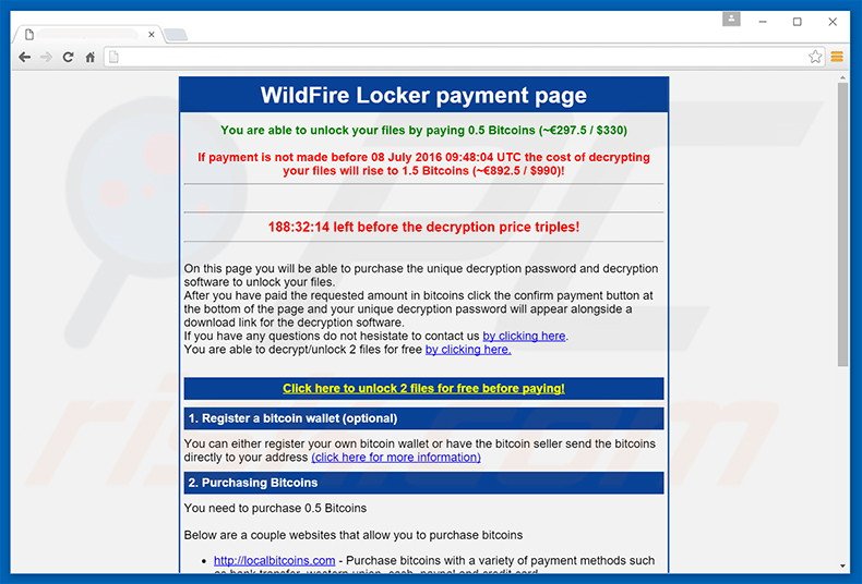 sitio web de WildFire Locker