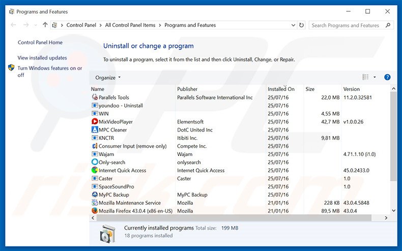 desinstalar el secuestrador de navegadores safesurfs.net desde el Panel de control