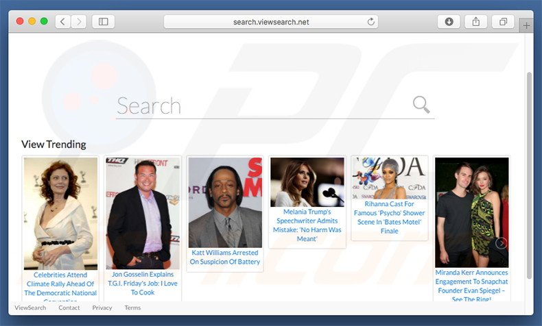 secuestrador de navegadores search.viewsearch.net en un equipo de Mac