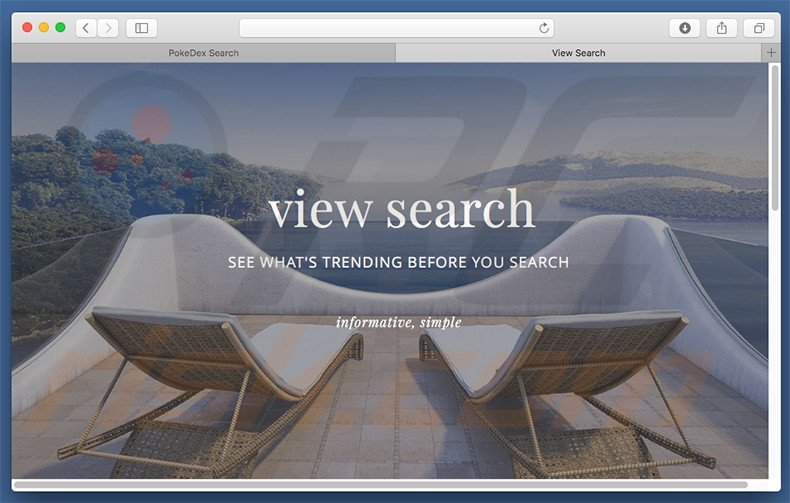 Sitio web dudoso usado para promocionar search.viewsearch.net