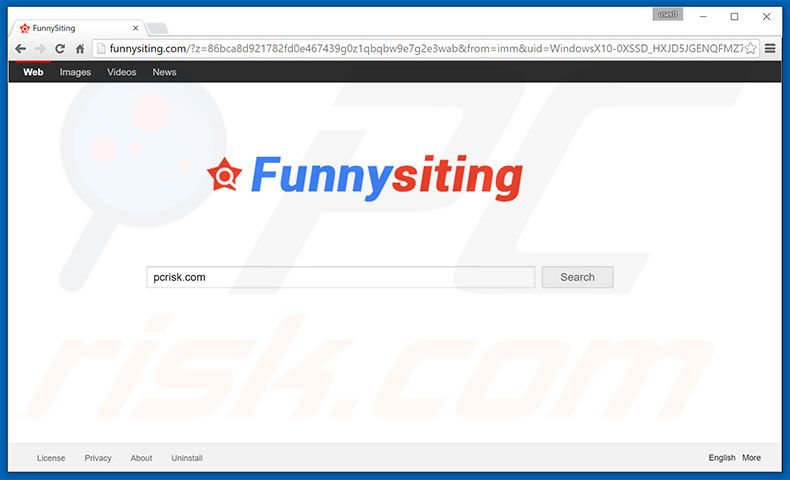 secuestrador de navegadores funnysiting.com