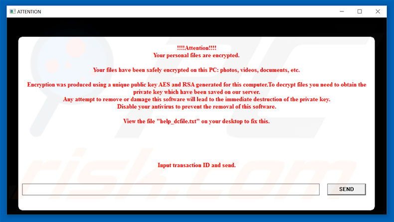 instrucciones desencriptación help_dcfile