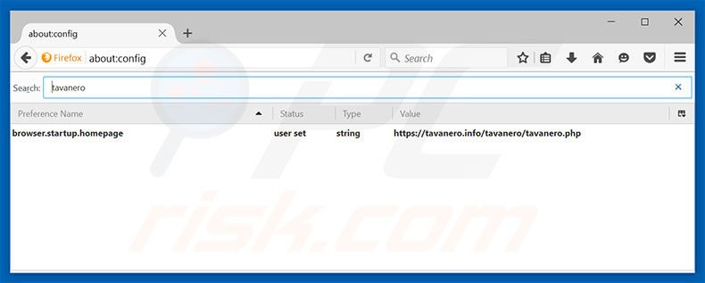 Eliminar tavanero.info del motor de búsqueda por defecto de Mozilla Firefox