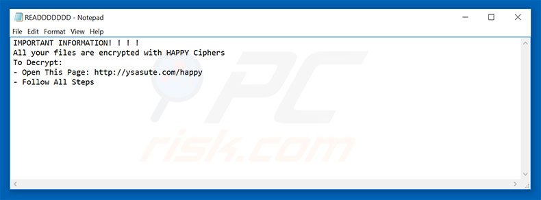 archivo de texto HappyLocker