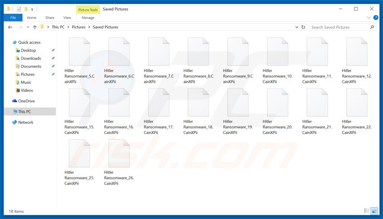 variante actualizada del ransomware Hitler: archivos cifrados