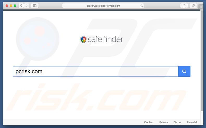 secuestrador de navegadores search.safefinderformac.com en un equipo de Mac