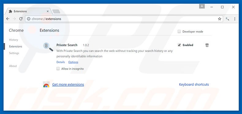 Eliminando las extensiones relacionadas con searchespro.com de Google Chrome