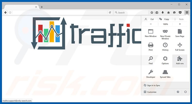 Eliminando los anuncios de Traffic Exchange de Mozilla Firefox paso 1