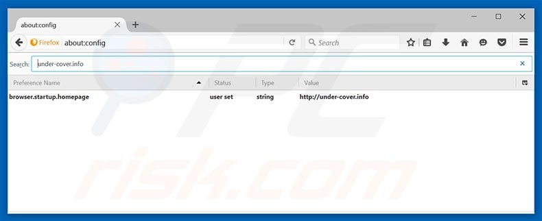 Eliminar under-cover.info del motor de búsqueda por defecto de Mozilla Firefox