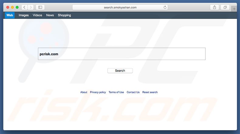 secuestrador de navegadores search.smokyashan.com en un equipo de Mac