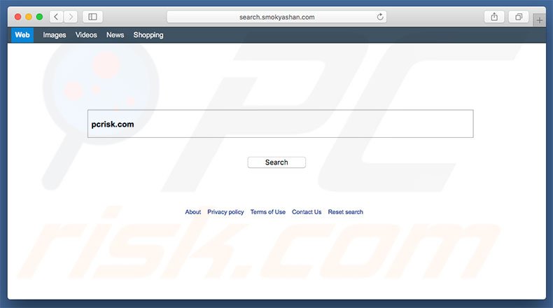 secuestrador de navegadores search.smokyashan.com en un equipo de Mac