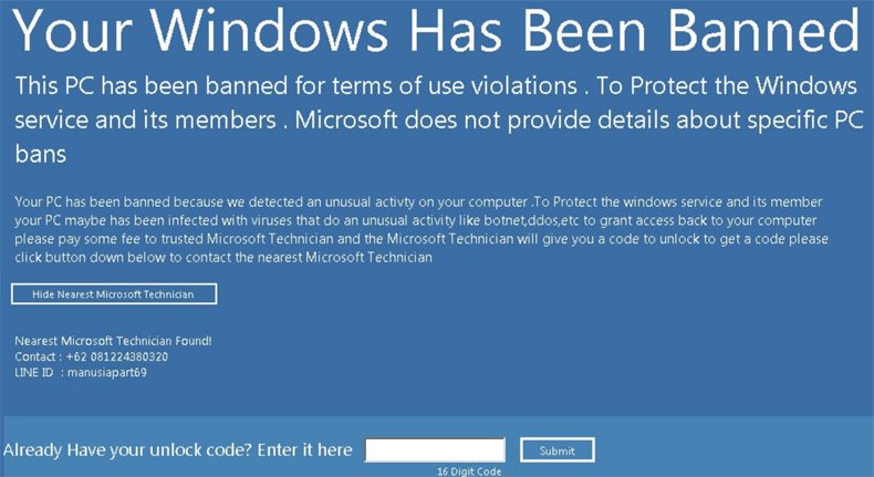 versión 3 windows has been banned