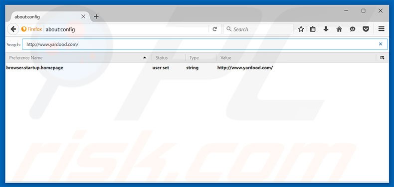 Eliminar yardood.com del motor de búsqueda por defecto de Mozilla Firefox