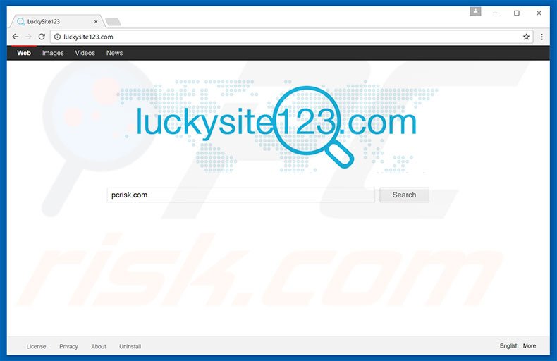 secuestrador de navegadores luckysite123.com