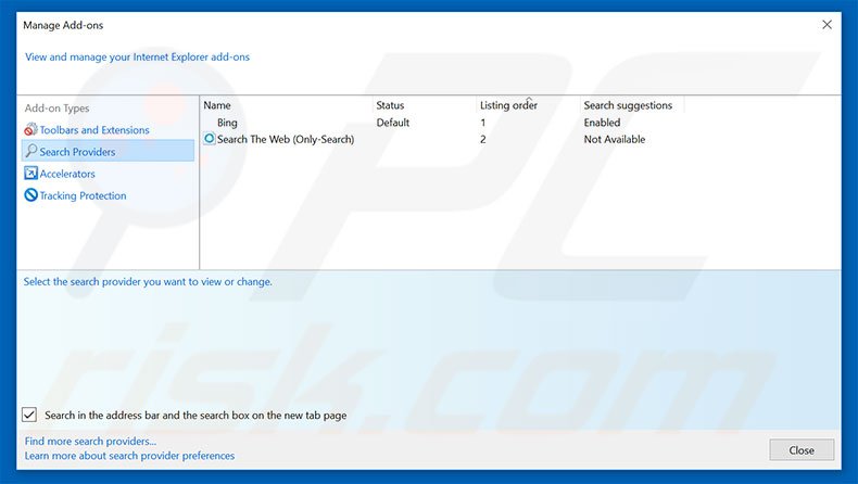 Eliminando rambler.ru del motor de búsqueda por defecto de Internet Explorer