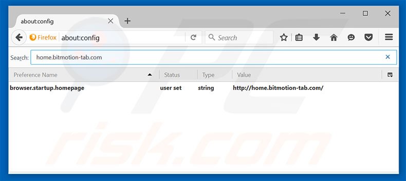 Eliminar home.bitmotion-tab.com del motor de búsqueda por defecto de Mozilla Firefox