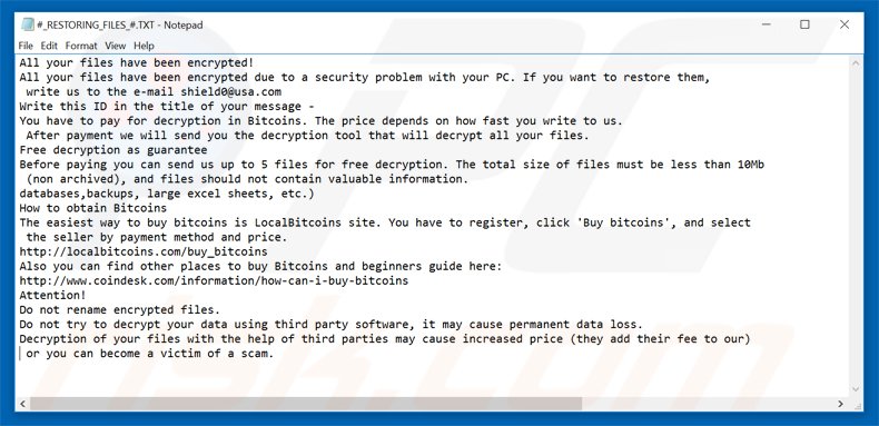 recuperar archivos en ransomware cryptomix con #_RESTORING_FILES_#.TXT