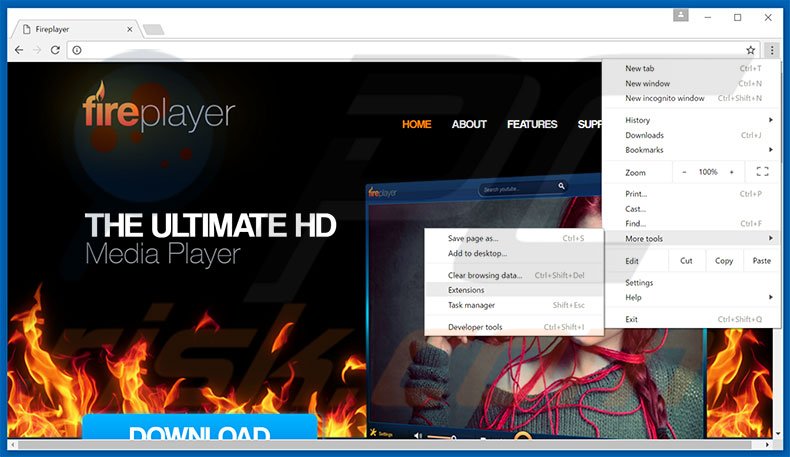 Eliminando los anuncios FirePlayer de Google Chrome paso 1