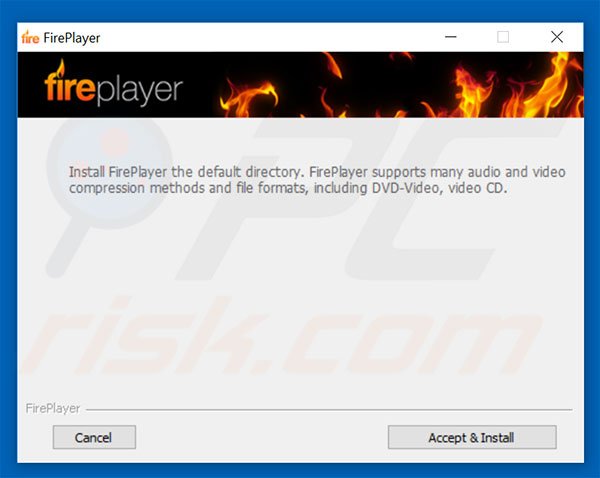 Instalador del software publicitario FirePlayer