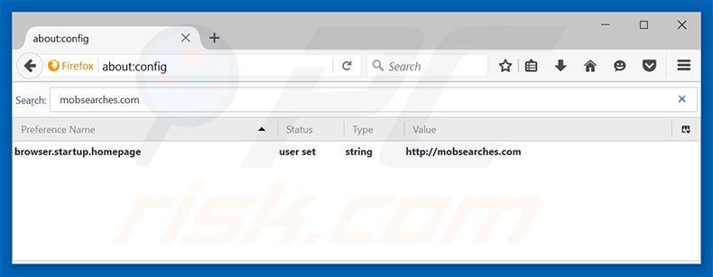 Eliminar mobsearches.com del motor de búsqueda por defecto de Mozilla Firefox