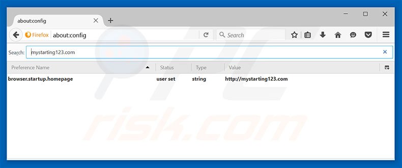 Eliminar mystarting123.com del motor de búsqueda por defecto de Mozilla Firefox