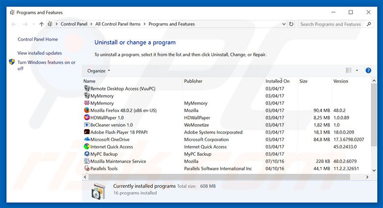 desinstalar el secuestrador de navegadores ourluckysites.com desde el Panel de control