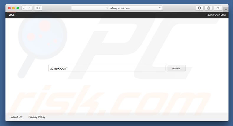 secuestrador de navegadores saferqueries.com en un equipo de Mac