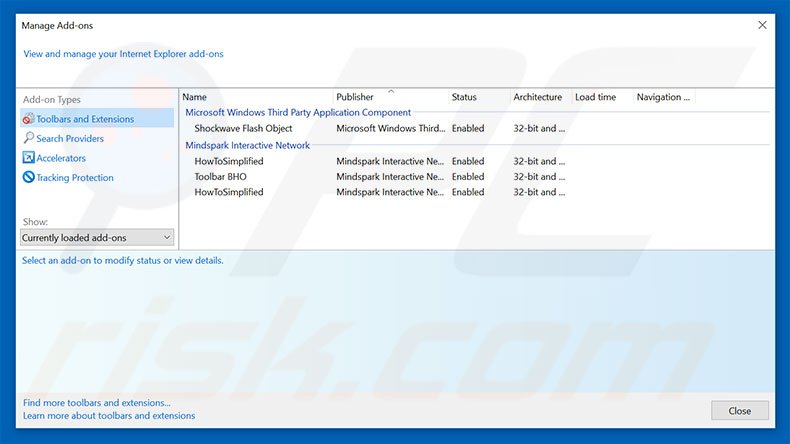 Eliminando las extensiones relacionadas con searchdimension.com en Internet Explorer
