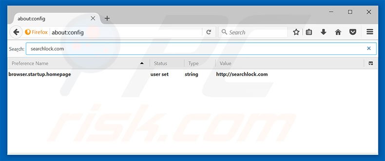 Eliminar searchlock.com del motor de búsqueda por defecto de Mozilla Firefox