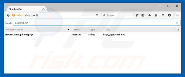 Eliminar goqrench.net del motor de búsqueda por defecto de Mozilla Firefox
