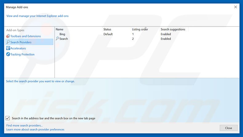 Eliminando lovesearchweb.com del motor de búsqueda por defecto de Internet Explorer