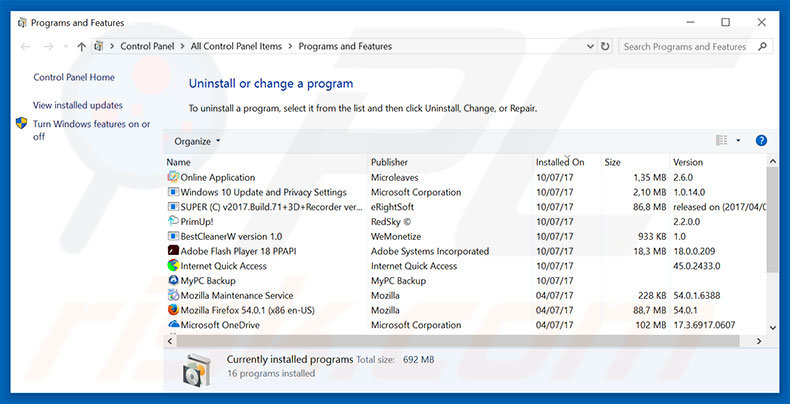 desinstalar el adware Open Plugins del Panel de control