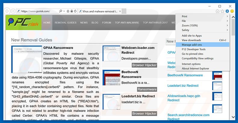 Eliminando los anuncios de Error Virus - Trojan Backdoor Hijack de Internet Explorer paso 1