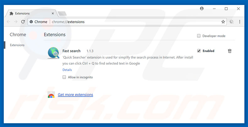 Eliminando los anuncios clicknshare.net de Google Chrome paso 2