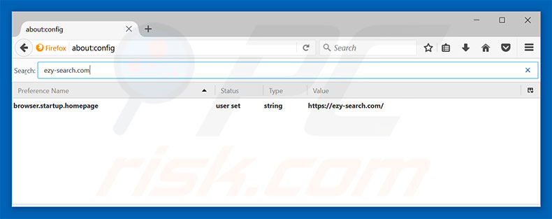 Eliminar ezy-search.com del motor de búsqueda por defecto de Mozilla Firefox