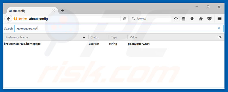 Eliminar go.myquery.net del motor de búsqueda por defecto de Mozilla Firefox