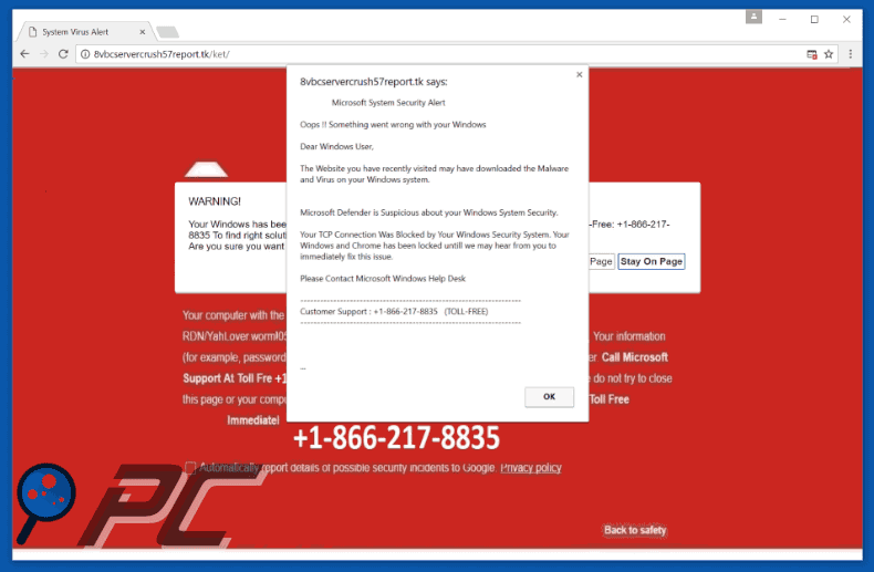 Microsoft System Security Alert adware