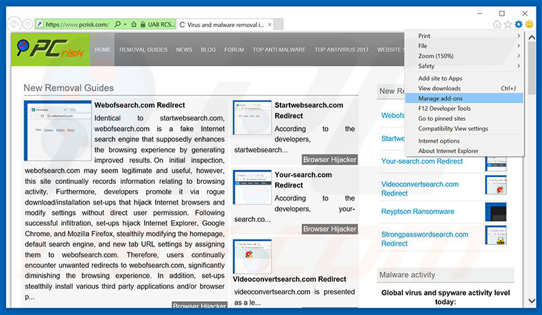 Eliminando los anuncios de nextlnk.com de Internet Explorer paso 1