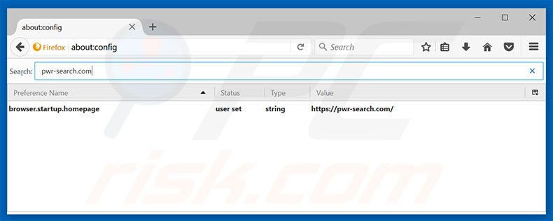 Eliminar pwr-search.com del motor de búsqueda por defecto de Mozilla Firefox