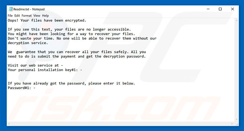 archivo de texto el virus encriptador Bad Rabbit