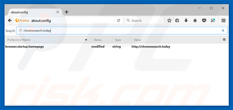 Eliminar chromesearch.today del motor de búsqueda por defecto de Mozilla Firefox