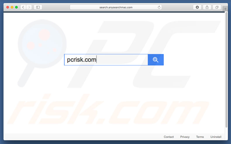 secuestrador de navegadores search.anysearchmac.com en un equipo de Mac